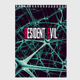 Скетчбук с принтом Resident Evil - Обитель зла в Петрозаводске, 100% бумага
 | 48 листов, плотность листов — 100 г/м2, плотность картонной обложки — 250 г/м2. Листы скреплены сверху удобной пружинной спиралью | evil | resident | зла | обитель | фильм | элис