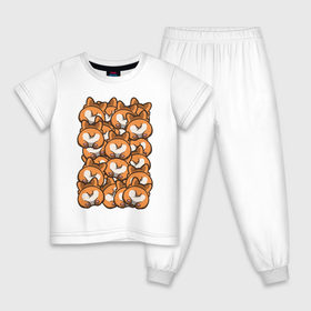 Детская пижама хлопок с принтом Попки Корги в Петрозаводске, 100% хлопок |  брюки и футболка прямого кроя, без карманов, на брюках мягкая резинка на поясе и по низу штанин
 | корги | попки корги | собаки