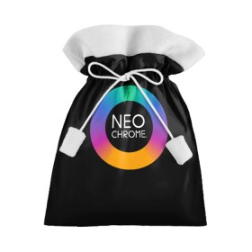 Подарочный 3D мешок с принтом NEO CHROME в Петрозаводске, 100% полиэстер | Размер: 29*39 см | контрастный | металл | радуга | радужный | цветной | яркий