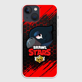 Чехол для iPhone 13 mini с принтом BRAWL STARS CROW в Петрозаводске,  |  | bibi | brawl stars | crow | el brown | leon | leon shark | max | sally leon | shark | stars | акула | биби | ворон | леон