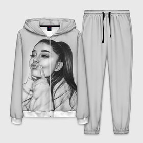 Мужской костюм 3D с принтом Ariana Grande (Ариана Гранде) в Петрозаводске, 100% полиэстер | Манжеты и пояс оформлены тканевой резинкой, двухслойный капюшон со шнурком для регулировки, карманы спереди | ariana grande | актриса | американская певица | ариана | ариана гранде | гранде | девушка | музыка | певица | песни | продюсер