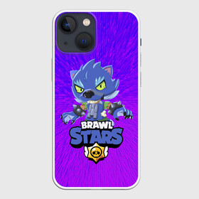 Чехол для iPhone 13 mini с принтом BRAWL STARS LEON ОБОРОТЕНЬ. в Петрозаводске,  |  | bib | brawl stars | colt | crow | el brown | leon | leon shark | max | moba | sally leon | shark | акула | берли | биби | бравл старс | браун | ворон | жанр | игра | кольт | леон | леон акула | макс | нита | шелли