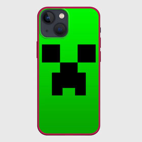Чехол для iPhone 13 mini с принтом MINECRAFT CREEPER | КРИПЕР в Петрозаводске,  |  | block | criper | cube | minecraft | pixel | блок | геометрия | крафт | крипер | кубики | майнкрафт | пиксели