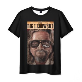 Мужская футболка 3D с принтом The Big Lebowski в Петрозаводске, 100% полиэфир | прямой крой, круглый вырез горловины, длина до линии бедер | big | lebowski | the | большой | кинофильм | лебовски