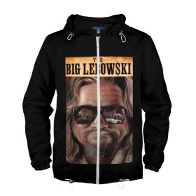 Мужская ветровка 3D с принтом The Big Lebowski в Петрозаводске, 100% полиэстер | подол и капюшон оформлены резинкой с фиксаторами, два кармана без застежек по бокам, один потайной карман на груди | big | lebowski | the | большой | кинофильм | лебовски