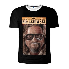 Мужская футболка 3D спортивная с принтом The Big Lebowski в Петрозаводске, 100% полиэстер с улучшенными характеристиками | приталенный силуэт, круглая горловина, широкие плечи, сужается к линии бедра | big | lebowski | the | большой | кинофильм | лебовски