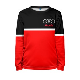 Детский лонгслив 3D с принтом AUDI SPORT в Петрозаводске, 100% полиэстер | длинные рукава, круглый вырез горловины, полуприлегающий силуэт
 | audi | auto | sport | авто | автомобиль | автомобильные | ауди | бренд | марка | машины | спорт