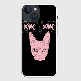 Чехол для iPhone 13 mini с принтом Кис Кис в Петрозаводске,  |  | punk | punk rock | rock | алина олешева | кис | кис кис | кокос | панк | панк рок | рок | софья сомусева | хмурый