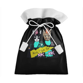Подарочный 3D мешок с принтом Кис-Кис в Петрозаводске, 100% полиэстер | Размер: 29*39 см | punk | punk rock | rock | алина олешева | кис | кис кис | кокос | панк | панк рок | рок | софья сомусева | хмурый