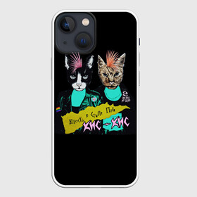 Чехол для iPhone 13 mini с принтом Кис Кис в Петрозаводске,  |  | punk | punk rock | rock | алина олешева | кис | кис кис | кокос | панк | панк рок | рок | софья сомусева | хмурый