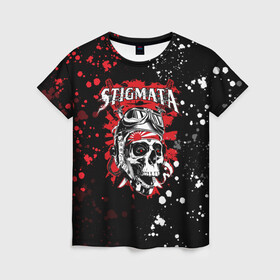 Женская футболка 3D с принтом Stigmata в Петрозаводске, 100% полиэфир ( синтетическое хлопкоподобное полотно) | прямой крой, круглый вырез горловины, длина до линии бедер | music | rock | stigmata | альтернатива | музыка | рок | стигмата | тарас уманскии