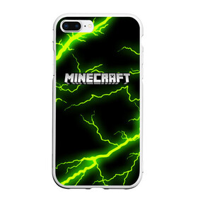 Чехол для iPhone 7Plus/8 Plus матовый с принтом MINECRAFT STORM в Петрозаводске, Силикон | Область печати: задняя сторона чехла, без боковых панелей | block | creeper | cube | minecraft | pixel | блок | геометрия | крафт | крипер | кубики | майнкрафт | пиксели