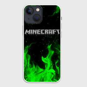 Чехол для iPhone 13 mini с принтом MINECRAFT | МАЙНКРАФТ в Петрозаводске,  |  | block | creeper | cube | minecraft | pixel | блок | геометрия | крафт | крипер | кубики | майнкрафт | пиксели