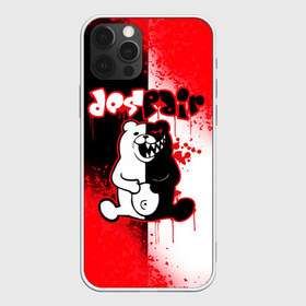 Чехол для iPhone 12 Pro Max с принтом MONOKUMA в Петрозаводске, Силикон |  | anime | bear | black  white | danganronpa | kurokuma | monodam | monokuma | monomi | monotaro | pink | rabbit | school | shirokuma | аниме | главарь | мoноми | монокума | черно белый | школа