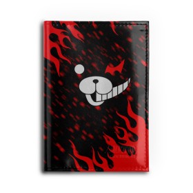 Обложка для автодокументов с принтом MONOKUMA. в Петрозаводске, натуральная кожа |  размер 19,9*13 см; внутри 4 больших “конверта” для документов и один маленький отдел — туда идеально встанут права | anime | bear | black  white | danganronpa | kurokuma | monodam | monokuma | monomi | monotaro | pink | rabbit | school | shirokuma | аниме | главарь | мoноми | монокума | черно белый | школа