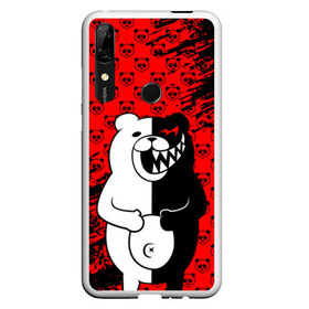 Чехол для Honor P Smart Z с принтом MONOKUMA в Петрозаводске, Силикон | Область печати: задняя сторона чехла, без боковых панелей | anime | bear | black  white | danganronpa | kurokuma | monodam | monokuma | monomi | monotaro | pink | rabbit | school | shirokuma | аниме | главарь | мoноми | монокума | черно белый | школа