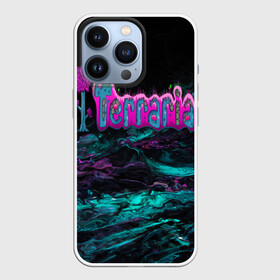 Чехол для iPhone 13 Pro с принтом Terraria в Петрозаводске,  |  | terraria | terraria logo | terraria modded | террария | террария надпись