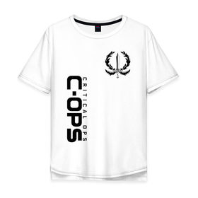 Мужская футболка хлопок Oversize с принтом Critical Ops в Петрозаводске, 100% хлопок | свободный крой, круглый ворот, “спинка” длиннее передней части | 