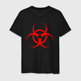 Мужская футболка хлопок с принтом BIOHAZARD в Петрозаводске, 100% хлопок | прямой крой, круглый вырез горловины, длина до линии бедер, слегка спущенное плечо. | biohazard | radiation | re | re3 | residenr evil | toxic | virusвирус | world war z | биохазард | обитель зла | радиация | токсик | эпидемия