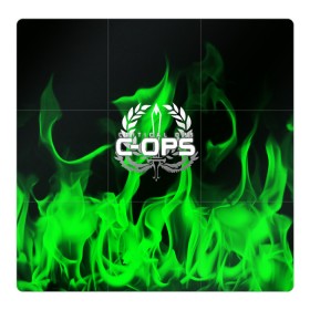 Магнитный плакат 3Х3 с принтом C-OPS(CRITICAL OPS) в Петрозаводске, Полимерный материал с магнитным слоем | 9 деталей размером 9*9 см | Тематика изображения на принте: action | mobile game | спецназ | шутер