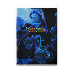 Обложка для автодокументов с принтом Terraria в Петрозаводске, натуральная кожа |  размер 19,9*13 см; внутри 4 больших “конверта” для документов и один маленький отдел — туда идеально встанут права | Тематика изображения на принте: game | pixel | terraria | игра | пиксель | террариа