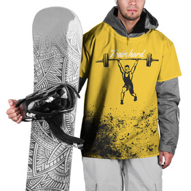 Накидка на куртку 3D с принтом Train hard в Петрозаводске, 100% полиэстер |  | Тематика изображения на принте: lifting | wheight lifting | wheightlifting | тяжелая атлетика | штанга | штангист