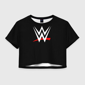 Женская футболка Crop-top 3D с принтом WWE в Петрозаводске, 100% полиэстер | круглая горловина, длина футболки до линии талии, рукава с отворотами | raw | smackdown | wrestling | wwe | борьба | единоборства | реслинг | рестлинг | спорт | шоу