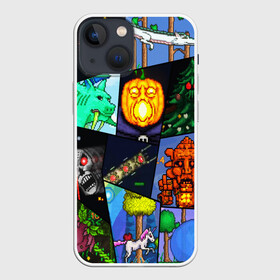 Чехол для iPhone 13 mini с принтом Terraria allpic в Петрозаводске,  |  | game | pixel | terraria | игра | пиксель | террариа