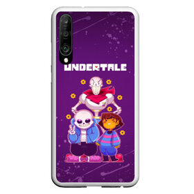 Чехол для Honor P30 с принтом UNDERTALE в Петрозаводске, Силикон | Область печати: задняя сторона чехла, без боковых панелей | asriel dreemurr | chara | frisk | gaster blaster | sans | undertale | азриэль дримурр | андертейл | андрайн | гастер | меттатон | санс | фриск | чара