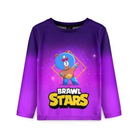 Детский лонгслив 3D с принтом Brawl Stars. El Brown в Петрозаводске, 100% полиэстер | длинные рукава, круглый вырез горловины, полуприлегающий силуэт
 | bo | brawl | brock | bull | colt | dynamike | elprimo | jessie | leon | moba | nita | shelly | stars | бо | брок | булл | джесси | динамайк | кольт | леон | нита | шелли | эльпримо