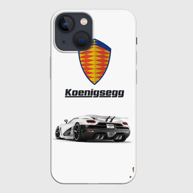 Чехол для iPhone 13 mini с принтом Koenigsegg в Петрозаводске,  |  | Тематика изображения на принте: футболка 3d с принтом koenigsegg
