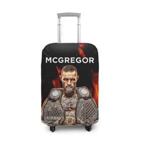 Чехол для чемодана 3D с принтом CONOR McGREGOR. в Петрозаводске, 86% полиэфир, 14% спандекс | двустороннее нанесение принта, прорези для ручек и колес | conor | conor mcgregor | ufs | бокс | дональд серроне | ирландский боец | конор | конор макгрегор | конор макгрегор vs дональд серроне | макгрегор | профессиональный бокс | смешанные бои