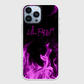 Чехол для iPhone 13 Pro Max с принтом LIL PEEP FIRE в Петрозаводске,  |  | lil peep | lil prince | pink | зарубежная музыка | лил пип | маленький принц