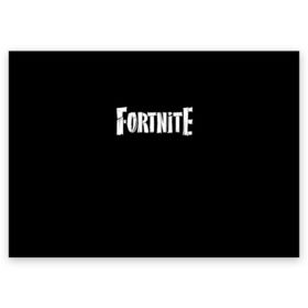 Поздравительная открытка с принтом Fortnite в Петрозаводске, 100% бумага | плотность бумаги 280 г/м2, матовая, на обратной стороне линовка и место для марки
 | fortnite | фортнайт | черная футболка