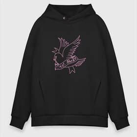 Мужское худи Oversize хлопок с принтом LIL PEEP в Петрозаводске, френч-терри — 70% хлопок, 30% полиэстер. Мягкий теплый начес внутри —100% хлопок | боковые карманы, эластичные манжеты и нижняя кромка, капюшон на магнитной кнопке | Тематика изображения на принте: lil peep | lil prince | pink | зарубежная музыка | лил пип | маленький принц