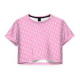 Женская футболка Crop-top 3D с принтом LiL PEEP Pattern в Петрозаводске, 100% полиэстер | круглая горловина, длина футболки до линии талии, рукава с отворотами | 