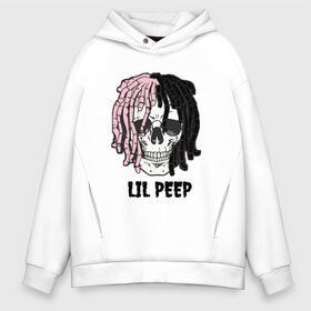 Мужское худи Oversize хлопок с принтом Lil Peep в Петрозаводске, френч-терри — 70% хлопок, 30% полиэстер. Мягкий теплый начес внутри —100% хлопок | боковые карманы, эластичные манжеты и нижняя кромка, капюшон на магнитной кнопке | Тематика изображения на принте: lil | lil peep | music | new | peep | rap | rip | skull | лил | музыка | пеп | пип | рэп | рэпер | скилет | череп