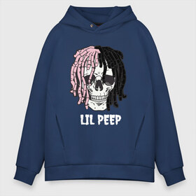 Мужское худи Oversize хлопок с принтом Lil Peep в Петрозаводске, френч-терри — 70% хлопок, 30% полиэстер. Мягкий теплый начес внутри —100% хлопок | боковые карманы, эластичные манжеты и нижняя кромка, капюшон на магнитной кнопке | Тематика изображения на принте: lil | lil peep | music | new | peep | rap | rip | skull | лил | музыка | пеп | пип | рэп | рэпер | скилет | череп