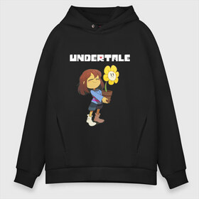 Мужское худи Oversize хлопок с принтом UNDERTALE в Петрозаводске, френч-терри — 70% хлопок, 30% полиэстер. Мягкий теплый начес внутри —100% хлопок | боковые карманы, эластичные манжеты и нижняя кромка, капюшон на магнитной кнопке | asriel dreemurr | chara | frisk | gaster blaster | sans | undertale | азриэль дримурр | андертейл | андрайн | гастер | меттатон | санс | фриск | чара