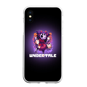 Чехол для iPhone XS Max матовый с принтом UNDERTALE в Петрозаводске, Силикон | Область печати: задняя сторона чехла, без боковых панелей | asriel dreemurr | chara | frisk | gaster blaster | sans | undertale | азриэль дримурр | андертейл | андрайн | гастер | меттатон | санс | фриск | чара