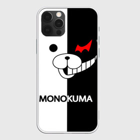 Чехол для iPhone 12 Pro Max с принтом MONOKUMA в Петрозаводске, Силикон |  | anime | bear | black  white | danganronpa | kurokuma | monodam | monokuma | monomi | monotaro | pink | rabbit | school | shirokuma | аниме | главарь | мoноми | монокума | черно белый | школа