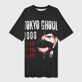 Платье-футболка 3D с принтом Tokyo Ghoul в Петрозаводске,  |  | Тематика изображения на принте: ccg | cover | ghoul | jack | kaneki | kureo | mado | tokyo | touka | unravel | гуль | канеки кен | куинкс | сёдзё | сова | токийский | ужасы | хайсе сасаки