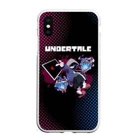 Чехол для iPhone XS Max матовый с принтом UNDERTALE в Петрозаводске, Силикон | Область печати: задняя сторона чехла, без боковых панелей | asriel dreemurr | chara | frisk | gaster blaster | sans | undertale | азриэль дримурр | андертейл | андрайн | гастер | меттатон | санс | фриск | чара