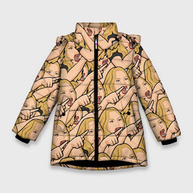 Зимняя куртка для девочек 3D с принтом Many women yelling at Cat meme в Петрозаводске, ткань верха — 100% полиэстер; подклад — 100% полиэстер, утеплитель — 100% полиэстер. | длина ниже бедра, удлиненная спинка, воротник стойка и отстегивающийся капюшон. Есть боковые карманы с листочкой на кнопках, утяжки по низу изделия и внутренний карман на молнии. 

Предусмотрены светоотражающий принт на спинке, радужный светоотражающий элемент на пуллере молнии и на резинке для утяжки. | Тематика изображения на принте: cat | mem | woman yelling at cat | девушка орет на кота