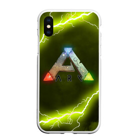 Чехол для iPhone XS Max матовый с принтом Ark Survival Evolved в Петрозаводске, Силикон | Область печати: задняя сторона чехла, без боковых панелей | ark survival evolved | dino | game | динозавр | игры