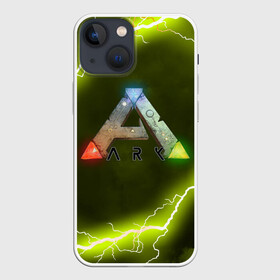 Чехол для iPhone 13 mini с принтом Ark Survival Evolved в Петрозаводске,  |  | Тематика изображения на принте: ark survival evolved | dino | game | динозавр | игры