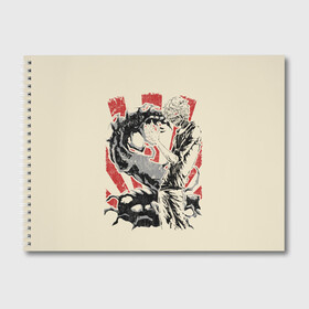 Альбом для рисования с принтом Токийский гуль в Петрозаводске, 100% бумага
 | матовая бумага, плотность 200 мг. | ccg | cover | ghoul | jack | kaneki | kureo | mado | tokyo | touka | unravel | гуль | канеки кен | куинкс | сёдзё | сова | токийский | ужасы | хайсе сасаки