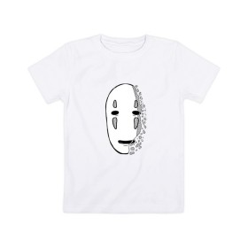 Детская футболка хлопок с принтом Унесенные призраками, Аниме в Петрозаводске, 100% хлопок | круглый вырез горловины, полуприлегающий силуэт, длина до линии бедер | 