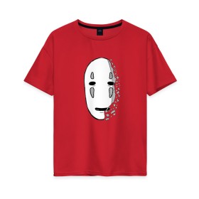 Женская футболка хлопок Oversize с принтом Унесенные призраками, Аниме в Петрозаводске, 100% хлопок | свободный крой, круглый ворот, спущенный рукав, длина до линии бедер
 | 