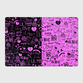 Магнитный плакат 3Х2 с принтом LIL PEEP LOGOBOMBING BLACK PINK в Петрозаводске, Полимерный материал с магнитным слоем | 6 деталей размером 9*9 см | lil peep | lil prince | pink | зарубежная музыка | лил пип | маленький принц